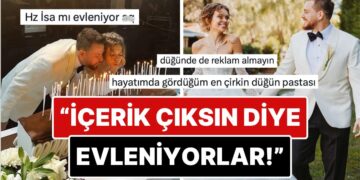 YouTuber Alper Rende ve Influencer Betül Çakmak’ın Düğünlerinde Sponsorlu Pasta Tercih Etmeleri Dile Düştü!