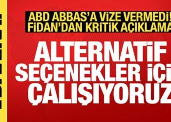 ABD, Abbas’a vize vermedi! Fidan’dan açıklama: Alternatifler seçeneklere çalışıyoruz