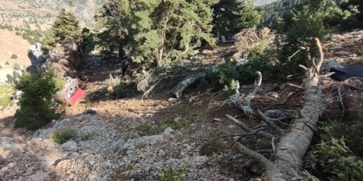 Adana’da feci kaza! Uçuruma yuvarlandılar