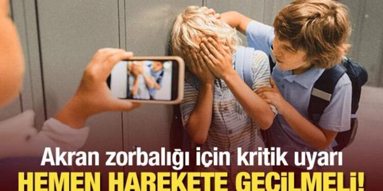 Akran zorbalığı için kritik uyarı: Hemen harekete geçilmeli!