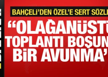 Bahçeli’den Özel’e tepki: TBMM’yi olağanüstü toplantıya çağırmaları boşuna bir avunma