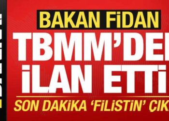 Bakan Fidan, TBMM’den ilan etti! Son dakika ‘Filistin’ çıkışı…