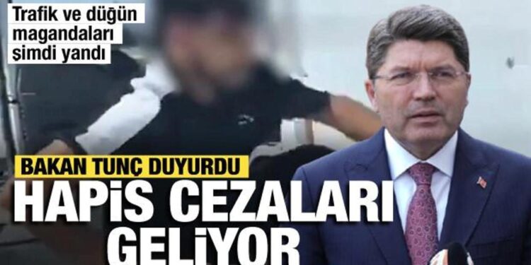 Bakan Tunç duyurdu: Trafikte yol kesenlere, havaya ateş açanlara hapis geliyor