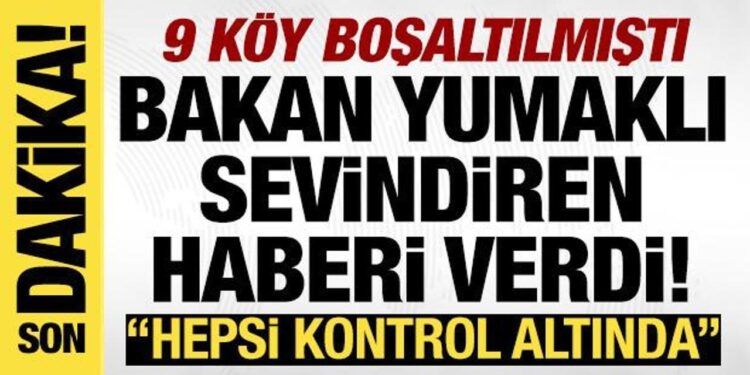 Bakan Yumaklı sevindiren haberi verdi: Ülkemizde aktif yangın yok!