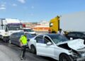Balıkesir’de 4 araç zincirleme trafik kazası yaptı