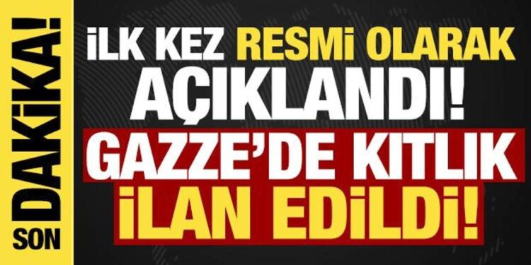 BM ‘felaket’ diyerek duyurdu: Gazze’de ilk kez resmi olarak kıtlık ilan edildi!