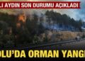 Bolu’da orman yangını kısmen kontrol altına alındı