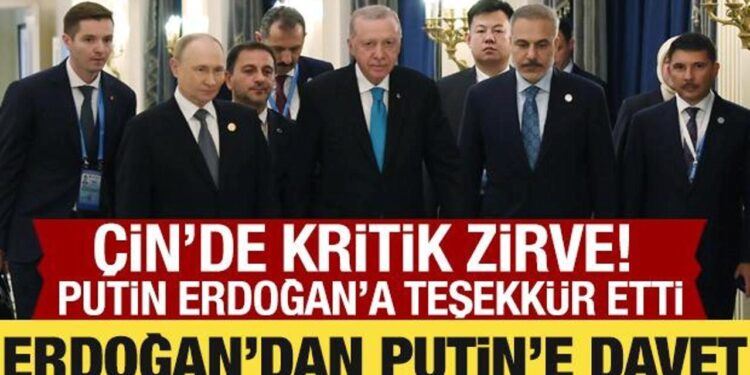 Cumhurbaşkanı Erdoğan Çin’de Putin ile görüştü