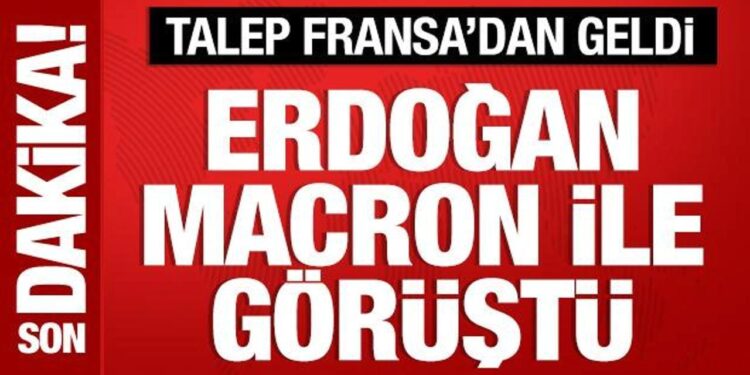 Cumhurbaşkanı Erdoğan, Macron ile görüştü