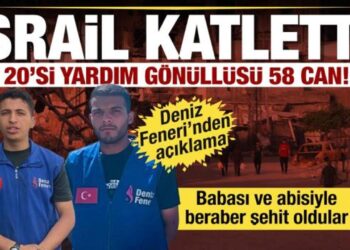Gazze’de son 24 saatte 20’si yardım gönüllüsü olmak üzere 58 Filistinli şehit oldu!