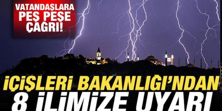 İçişleri Bakanlığı’ndan vatandaşlara son dakika uyarısı! Şiddetli geliyor