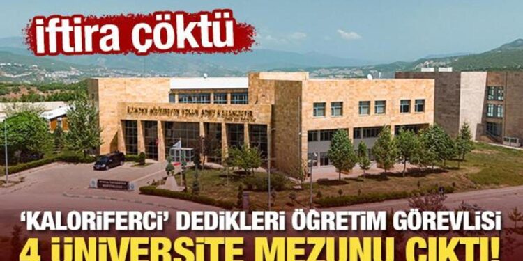 İftira çöktü: “Kaloriferci” dedikleri öğretim görevlisi 4 üniversite mezunu çıktı!
