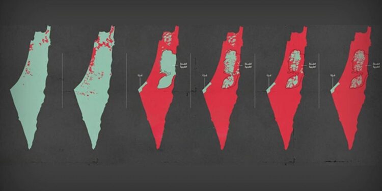 İşte Filistin’in son haritası… Her yer kara adası!