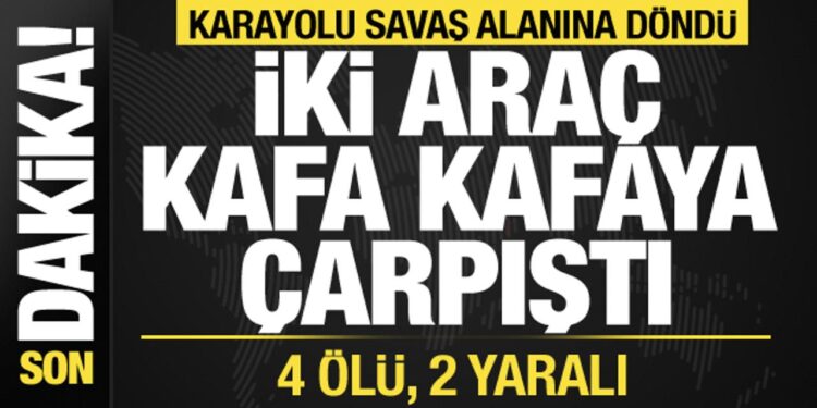 Malatya’da korkunç kaza! Kafa kafaya çarpıştılar: 4 ölü, 2 yaralı