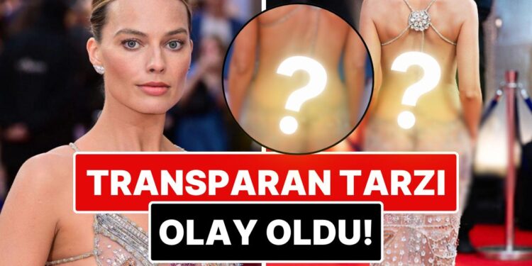 Margot Robbie, Baştan Aşağı Taşlarla Süslenmiş Transparan Elbisesiyle Kırmızı Halıyı Resmen Salladı!