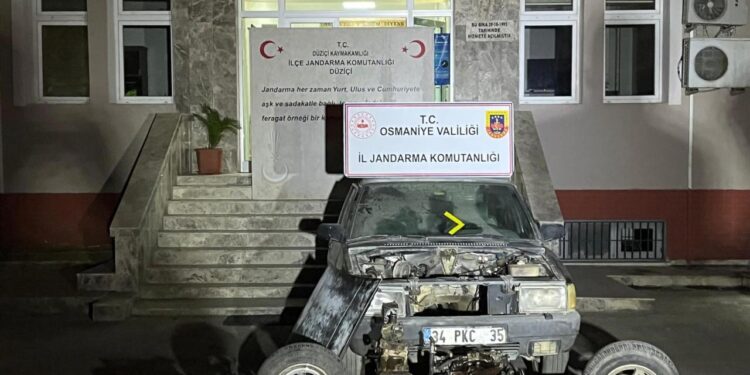 Osmaniye’de çalınan otomobil Kahramanmaraş’ta bulundu