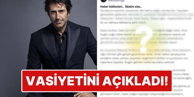 Sanatçıya Yaşarken Değer Vermeyen Haber Bültenlerine İsyan Eden Mahsun Kırmızıgül Vasiyetini Açıkladı