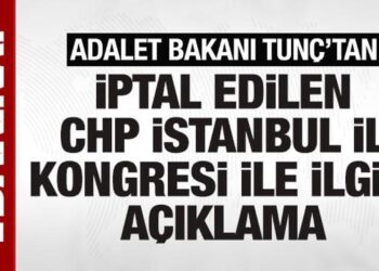 SON DAKİKA: Bakan Tunç’tan CHP’nin iptal edilen İstanbul kongresi ile ilgili açıklama