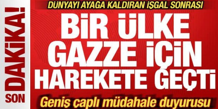 Son dakika: Bir ülke Gazze için harekete geçti! Geniş çaplı müdahale duyurusu