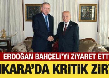 SON DAKİKA: Cumhurbaşkanı Erdoğan, MHP Genel Başkanı Bahçeli’yi konutunda ziyaret etti
