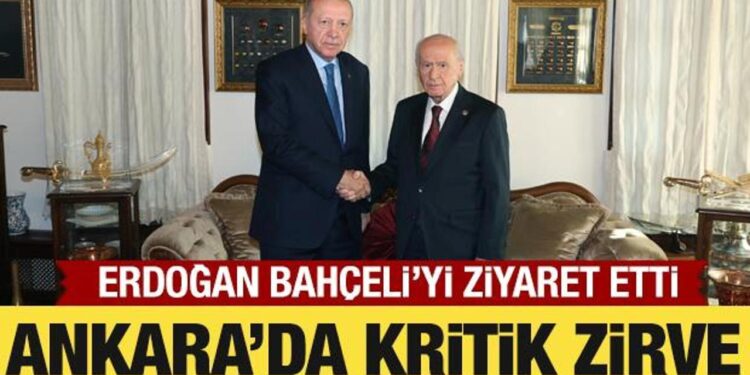 SON DAKİKA: Cumhurbaşkanı Erdoğan, MHP Genel Başkanı Bahçeli’yi konutunda ziyaret etti