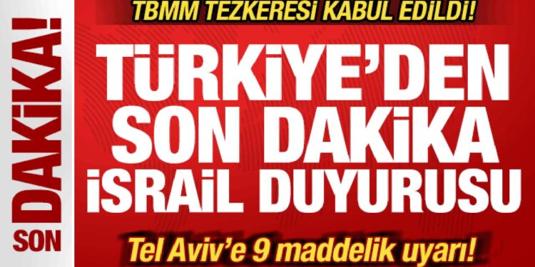 Son dakika: TBMM tezkeresi kabul edildi! Türkiye’den İsrail duyurusu! Tüm ülkelere mesaj