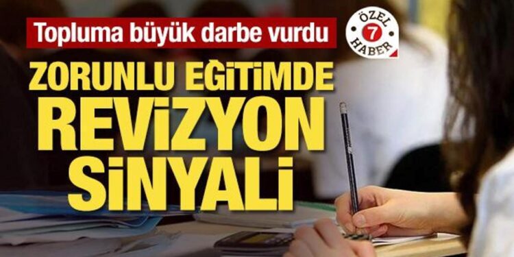 Topluma büyük darbe vurdu! ‘Zorunlu eğitimde revizyon’ sinyali