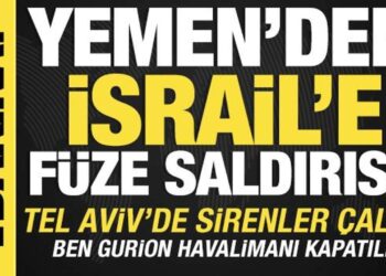 Yemen’den İsrail’e füze saldırısı: Tel Aviv’de sirenler çaldı