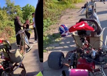 15 yaşındaki Mert’in yaptığı motor jandarma engeline takıldı