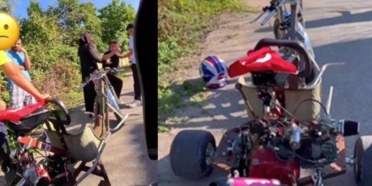 15 yaşındaki Mert’in yaptığı motor jandarma engeline takıldı