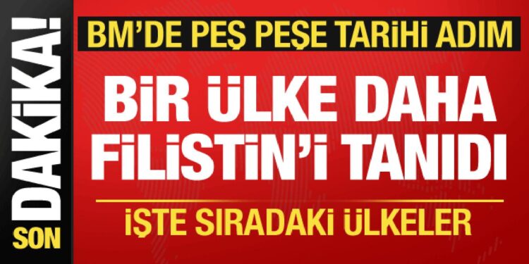 BM’de peş peşe tarihi adım! Slovenya da Filistin’i tanıdı