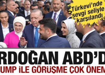 Cumhurbaşkanı Erdoğan ABD’de! Türkevi’nde sevgi seliyle karşılandı
