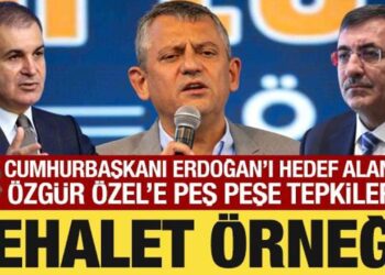 Cumhurbaşkanı Yardımcısı Yılmaz’dan ve Ömer Çelik’ten Özgür Özel’e tepki