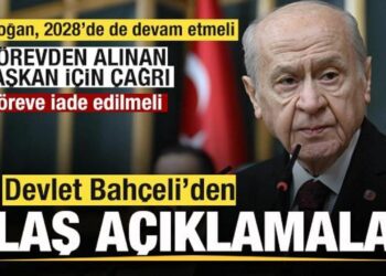 Devlet Bahçeli’den açıklama! Görevden alınan başkan için çağrı: Göreve iade edilmeli