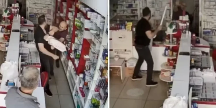 Eczane Çalışanı Sopalı Saldırganın Hedefi Oldu