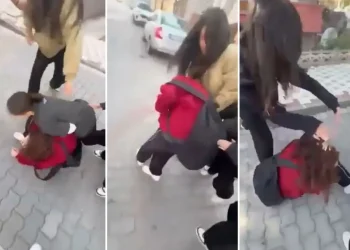 Kız çocuklarının şiddet görüntüsü tepki çekti!