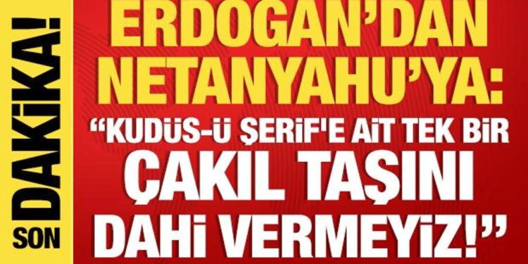 Erdoğan TEKNOFEST’te: Kudüs-ü Şerif’e ait tek bir çakıl taşını dahi vermeyiz