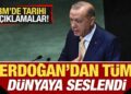 Erdoğan’dan BM’de tarihi Filistin açıklaması! Tüm dünyaya seslendi
