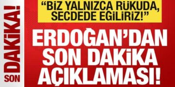 Erdoğan’dan son dakika açıklaması! ‘Biz sadece secdede eğiliriz’ deyip mesajı verdi!