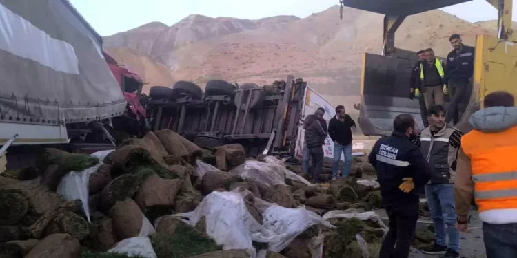 Erzincan’da Tır Kazası: 2 Sürücü Yaralandı