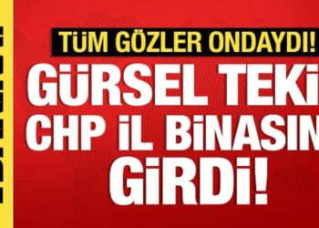 Gürsel Tekin, CHP İstanbul İl binasına giriş yaptı