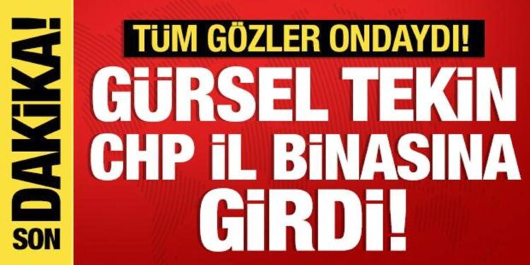 Gürsel Tekin, CHP İstanbul İl binasına giriş yaptı