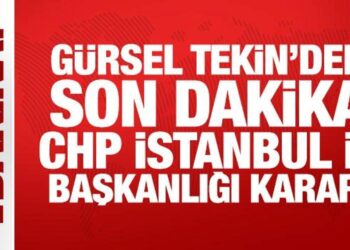 Gürsel Tekin’den son dakika CHP İstanbul İl Başkanlığı kararı