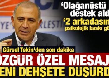 Gürsel Tekin’den son dakika Özgür Özel mesajı!