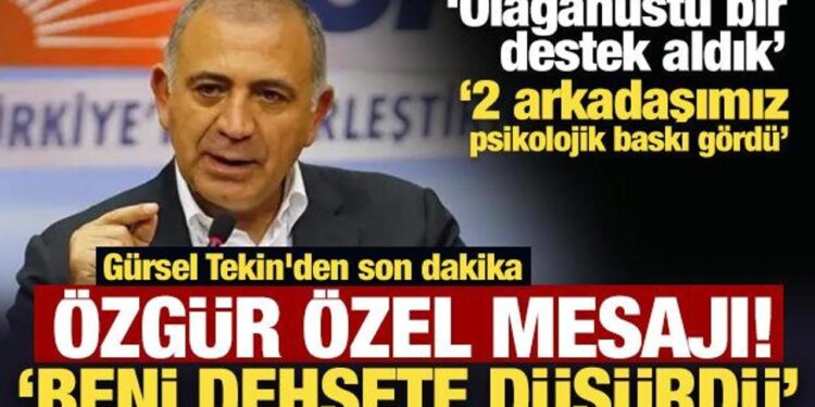 Gürsel Tekin’den son dakika Özgür Özel mesajı!