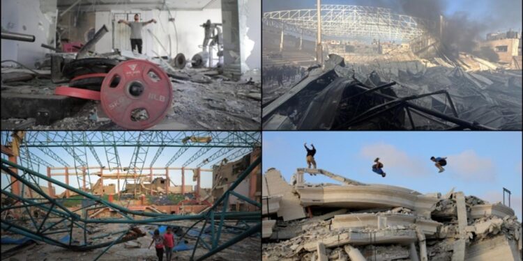 İsrail zulmünden kaçıp stadyuma sığındırlar…  İşgal ordusu bu kez oraya saldırdı!