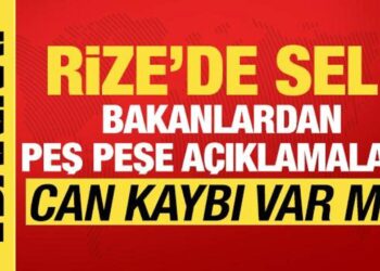 Rize’de sel! Bölgede son durum ne? Bakanlardan peş peşe açıklamalar….