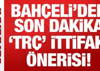 Son Dakika: Devlet Bahçeli’den son dakika ‘TRÇ’ ittifakı önerisi!