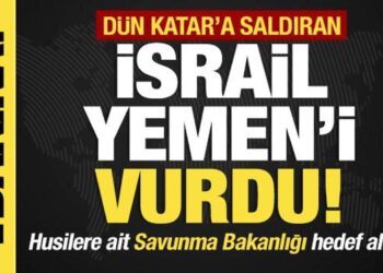 Son dakika… İsrail Yemen’i vurdu! Husilere ait Savunma Bakanlığı hedef alındı!