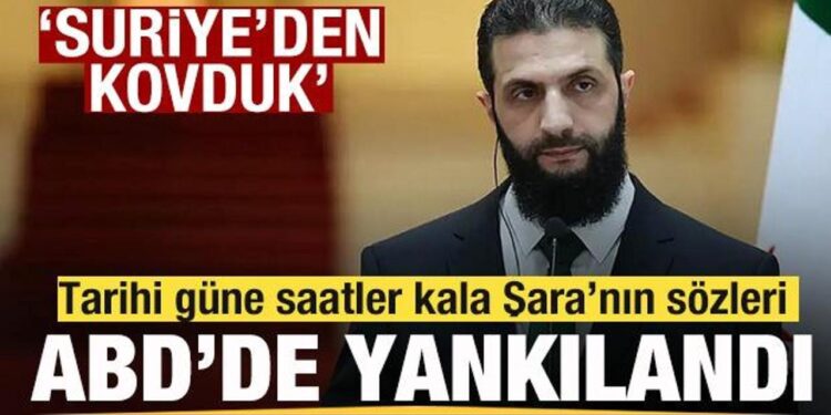 Tarihi güne saatle kala Şara’nın çıkışı ABD’de yankılandı! ‘Suriye’den kovduk’